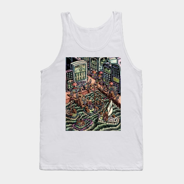 Cellphone world! Tank Top by Lisa Haney